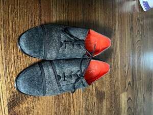 Womens toms black textile oxfords 8.5